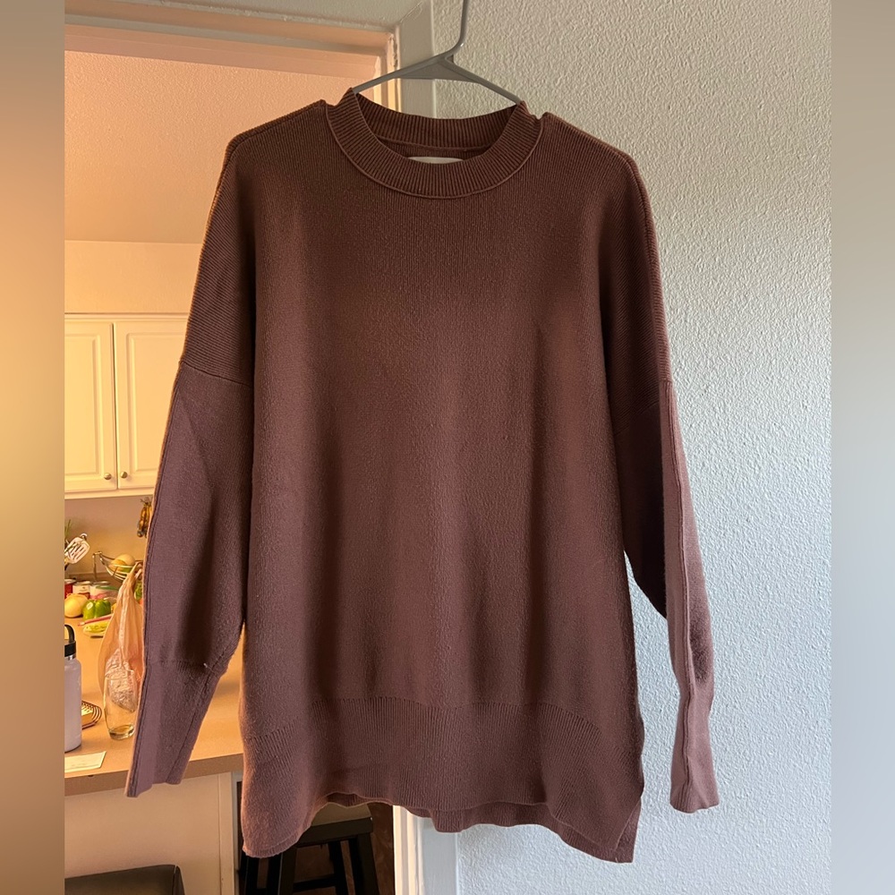 Abercrombie & Fitch Men's Chocolate Crewneck Sweater